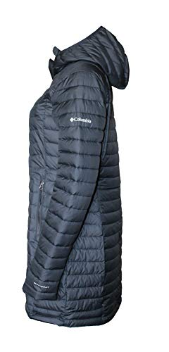 Columbia Women's White Mid Omni Heat Long Hooded Light Jacket Coat Puffer Plus Size