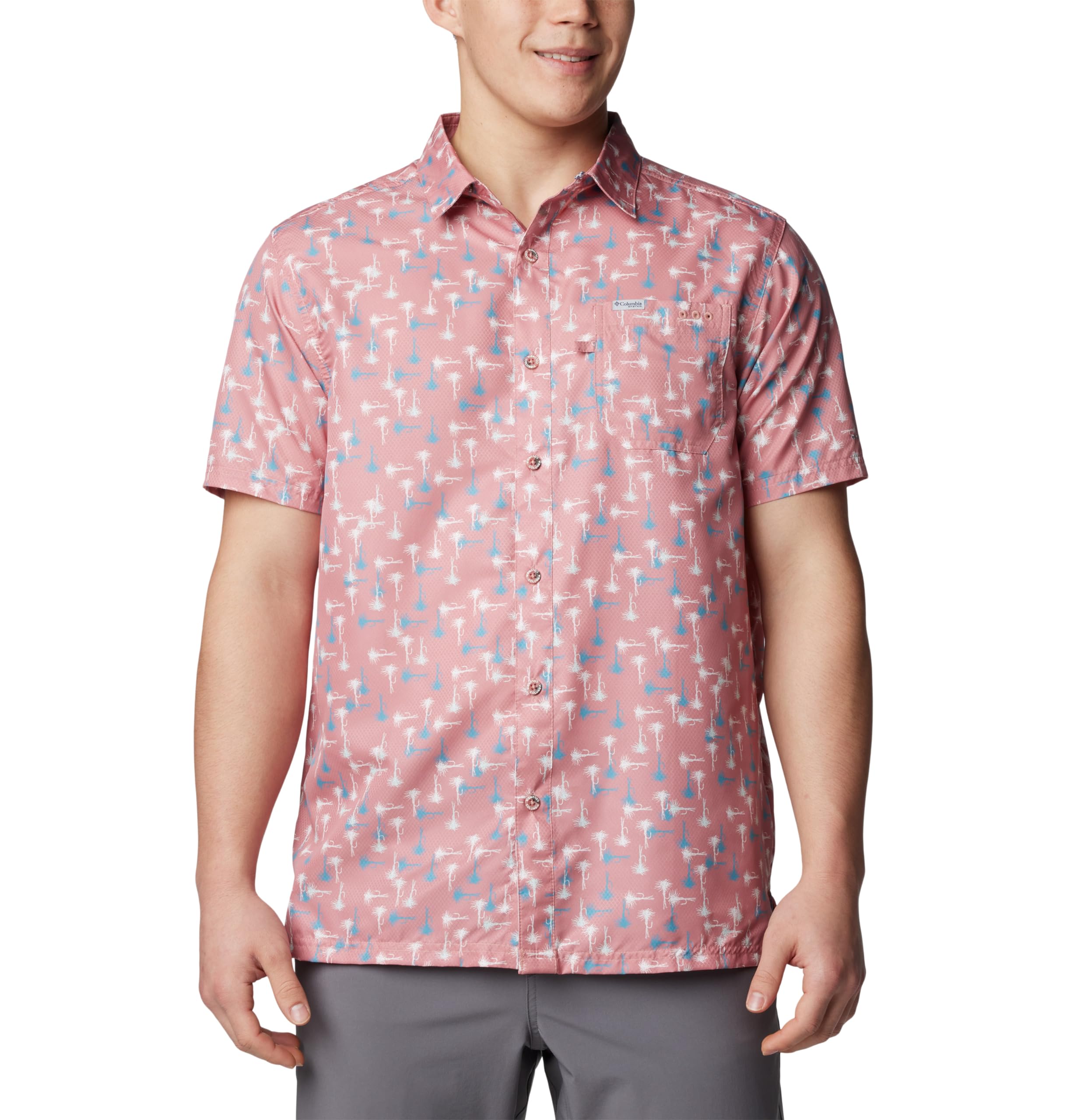 Columbia Men's PFG Super Stretch Tide Camp Shirt for Outdoor Adventure Comfort and Versatility Regular Fit